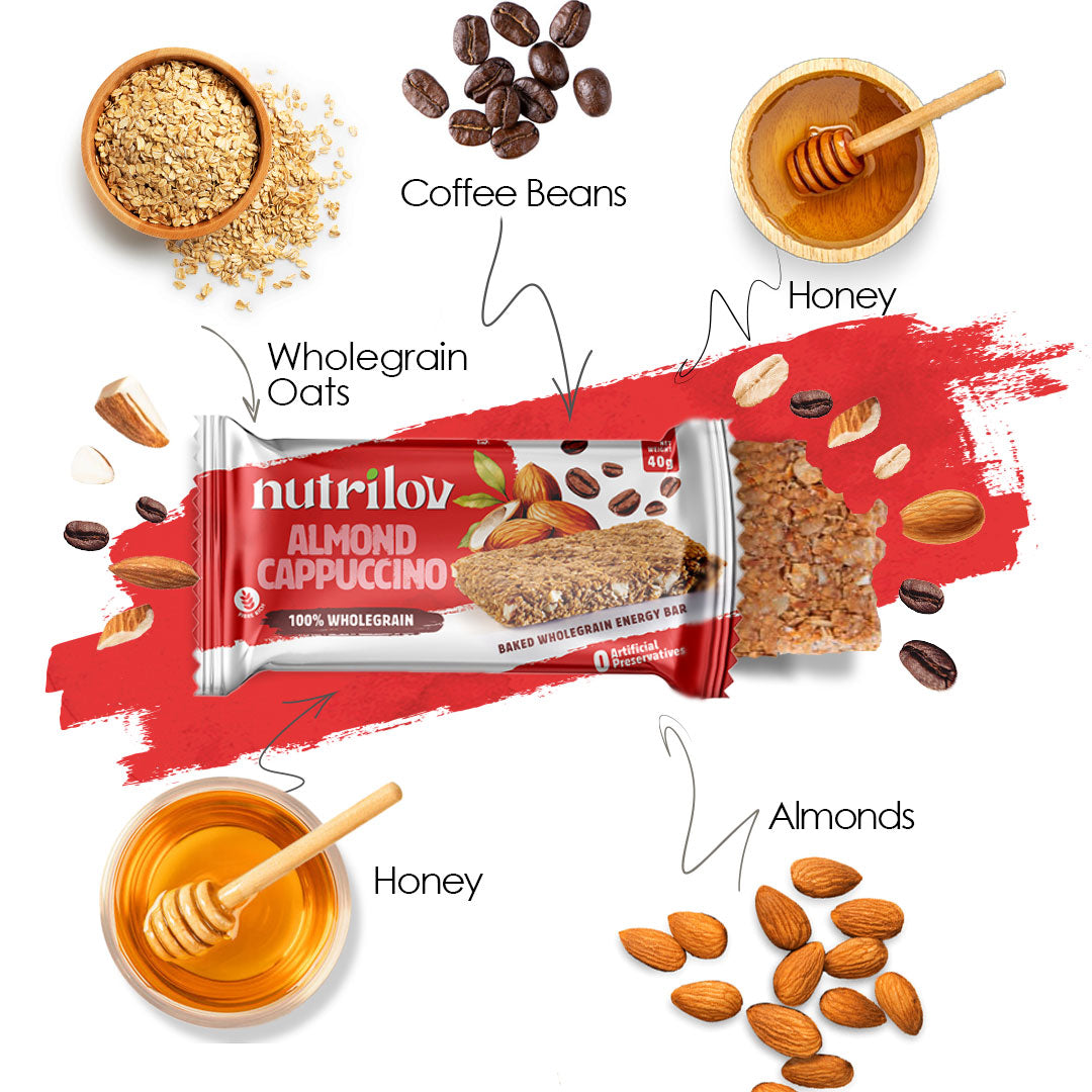 ALMOND CAPPUCCINO GRANOLA BAR 40G X 20 BARS