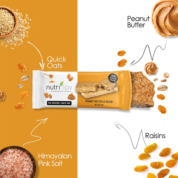 Nutrilov Peanut Butter & Raisin Granola Bar Nutrilov Pakistan