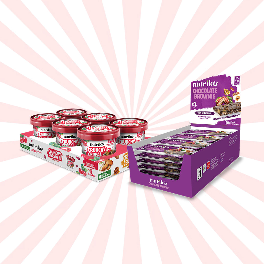 Meeting Munch Kit - 1 Tray Of 6 Cereal Cups, 20 Granola Bars