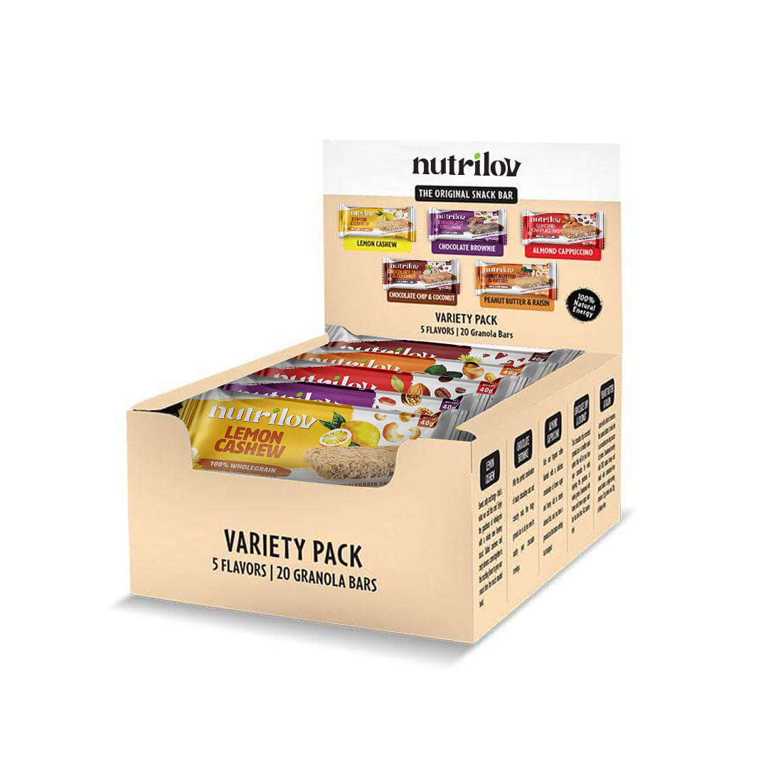 VARIETY PACK GRANOLA BAR 40G X 20 BARS