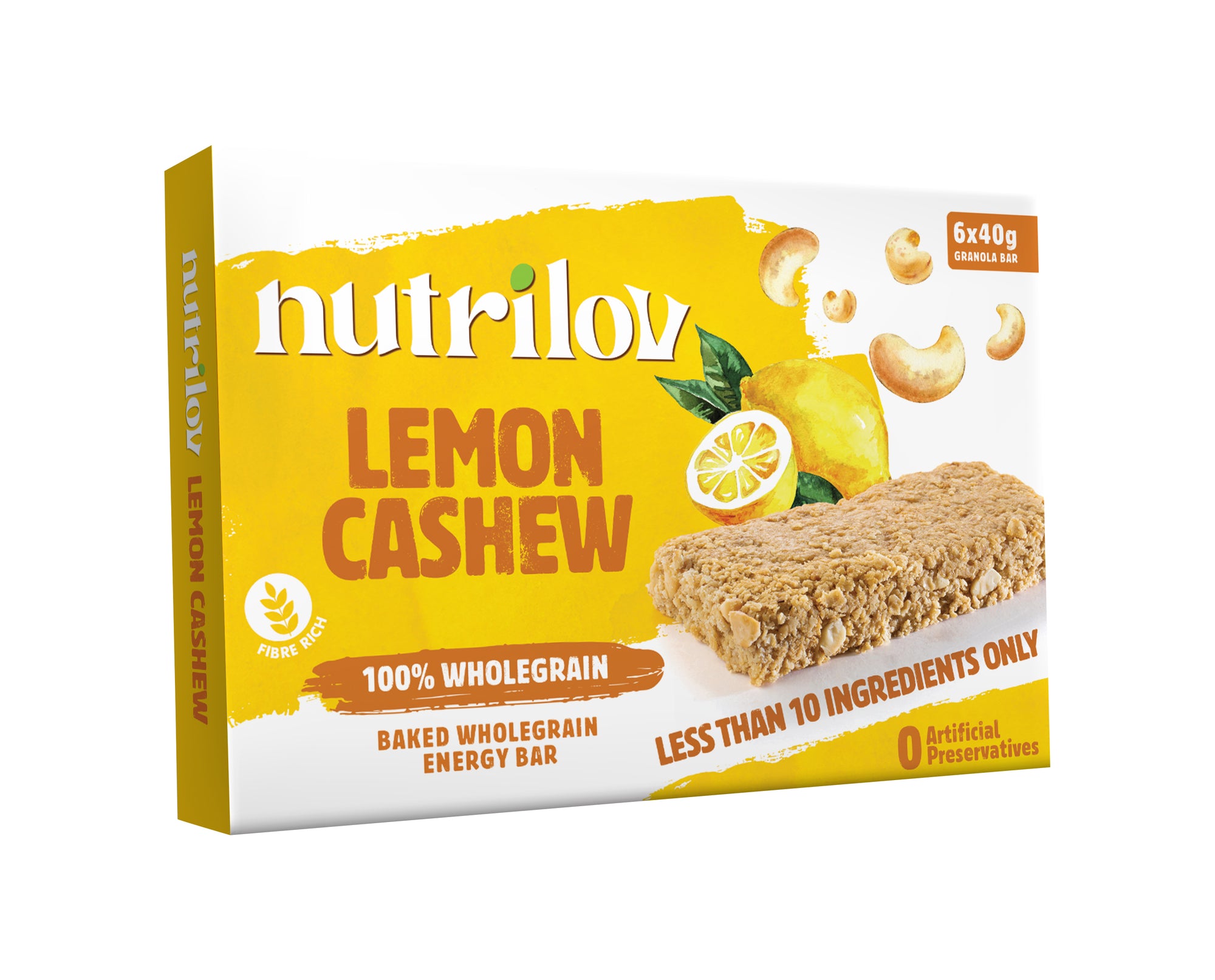 LEMON CASHEW GRANOLA BAR 40g X 6 BARS