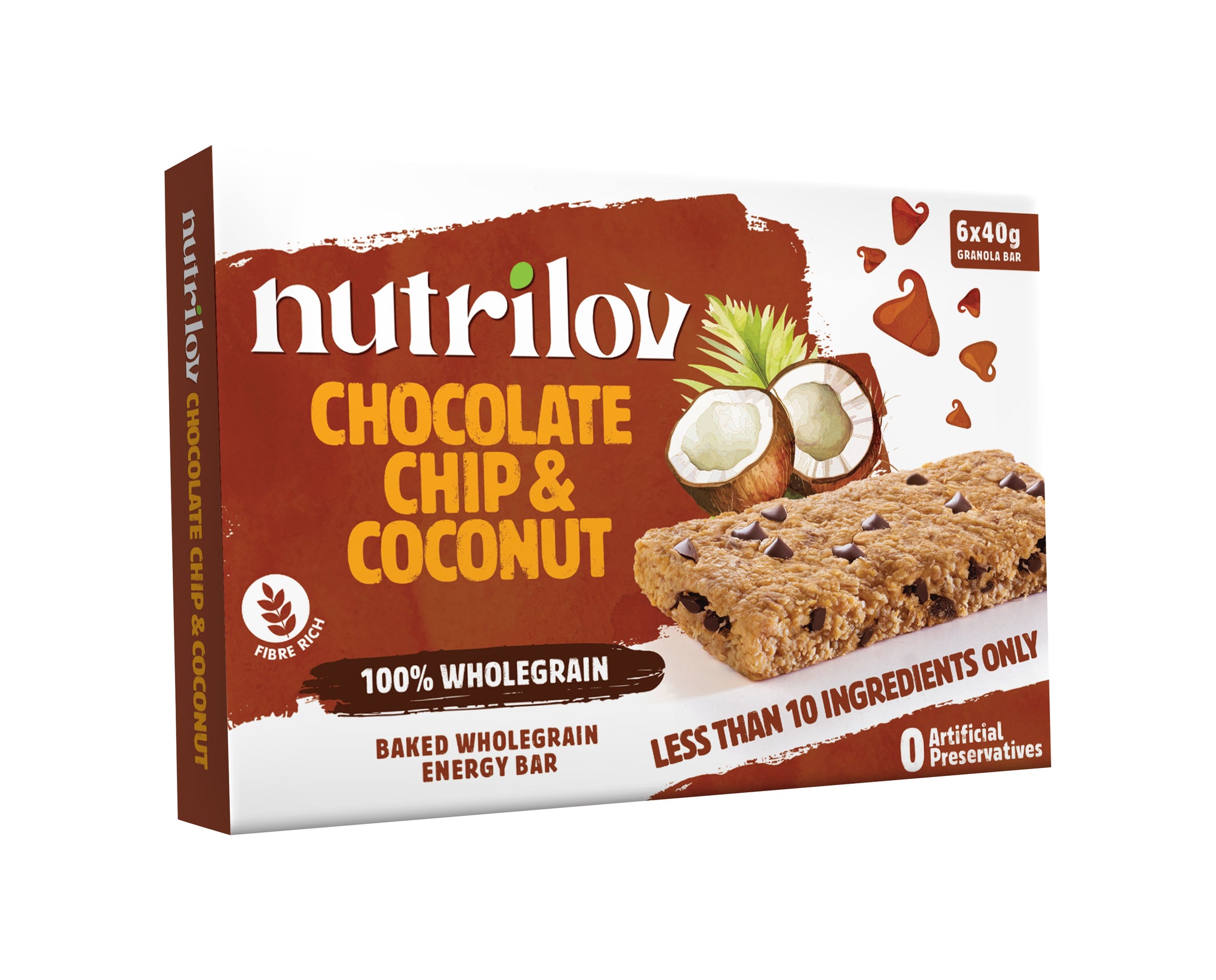 CHOCOLATE CHIP & COCONUT GRANOLA BAR 40g X 6 BARS