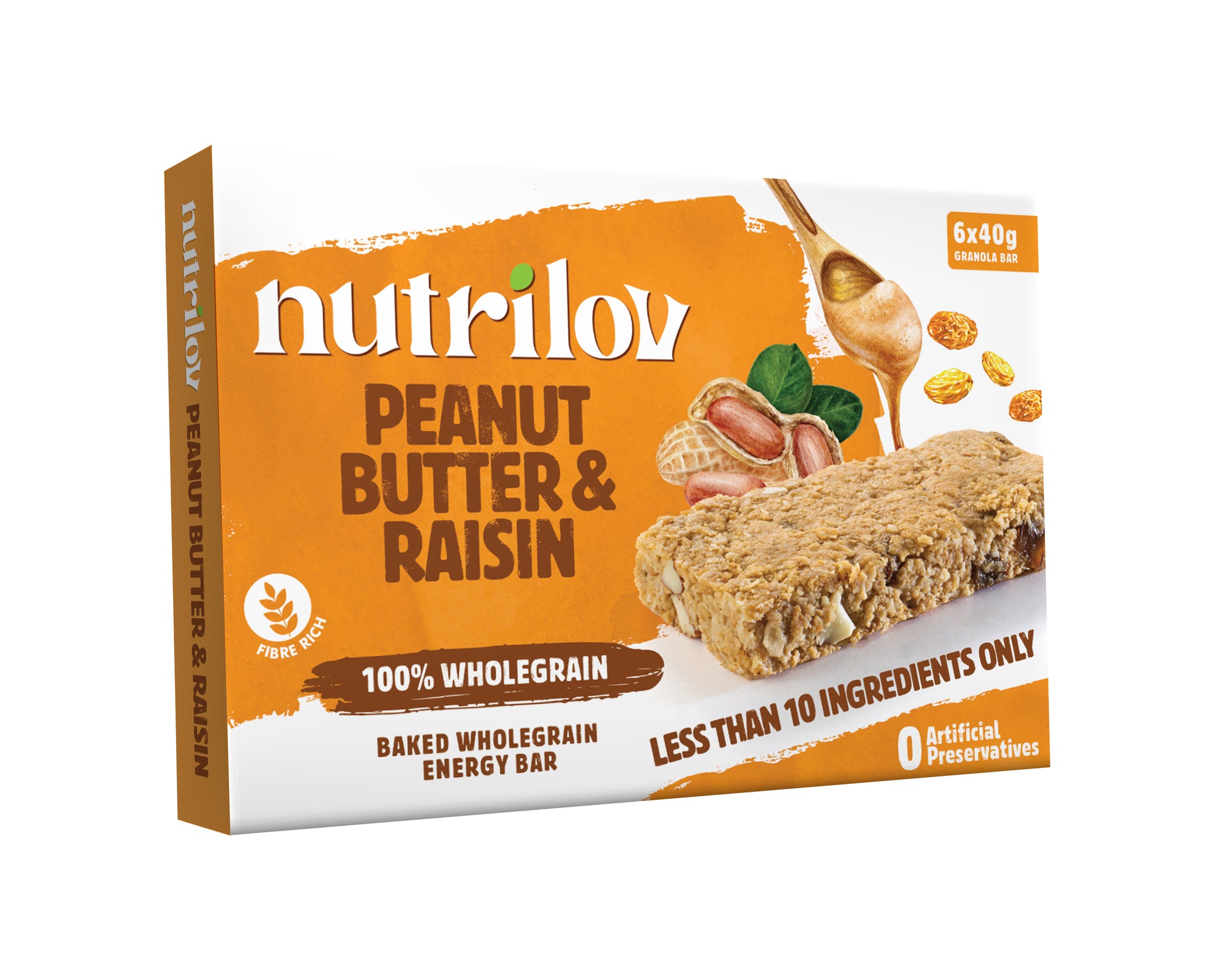 PEANUT BUTTER & RAISIN GRANOLA BAR 40g X 6 BARS