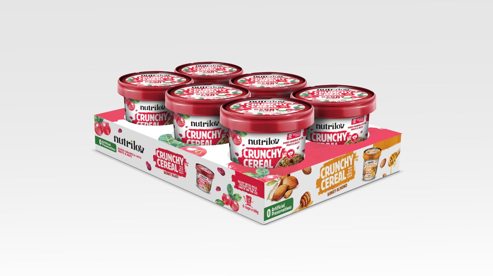 Tray of 6 Crunchy Cereal Cups