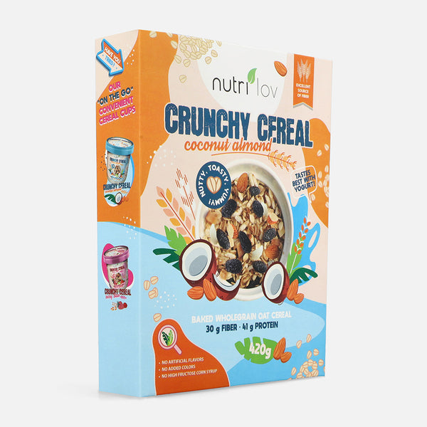 Nutrilov Crunchy Cereal Coconut Almond 420g Box Nutrilov Pakistan