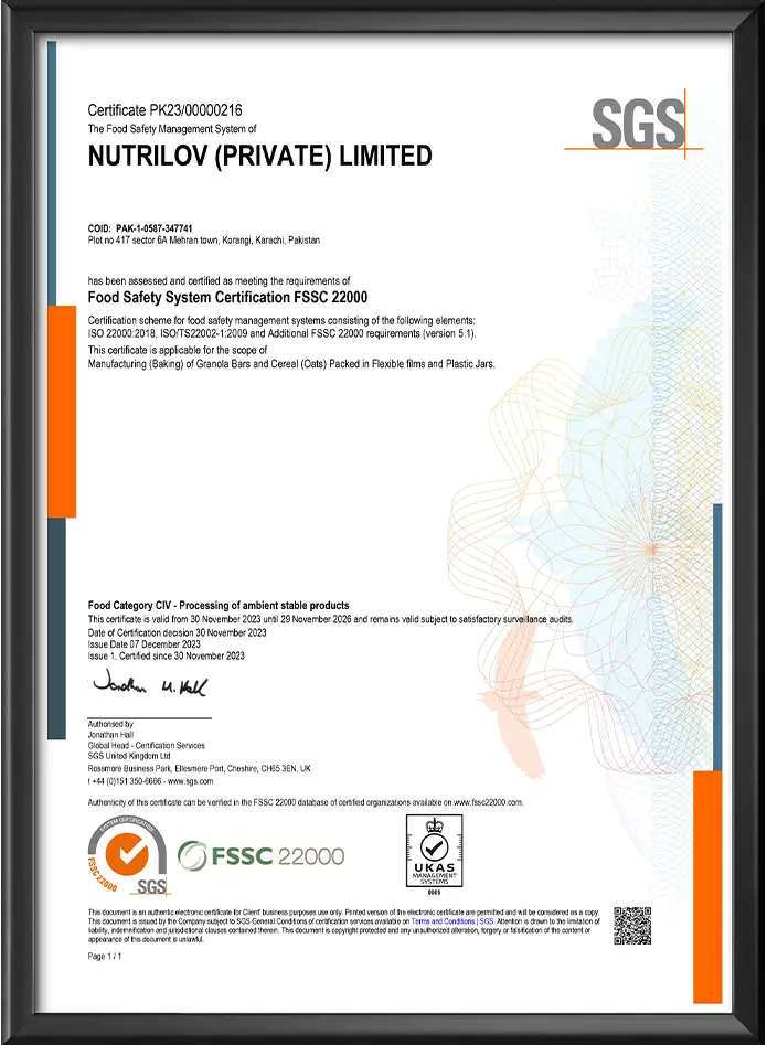FSSC 22000 Food Safety Certificate