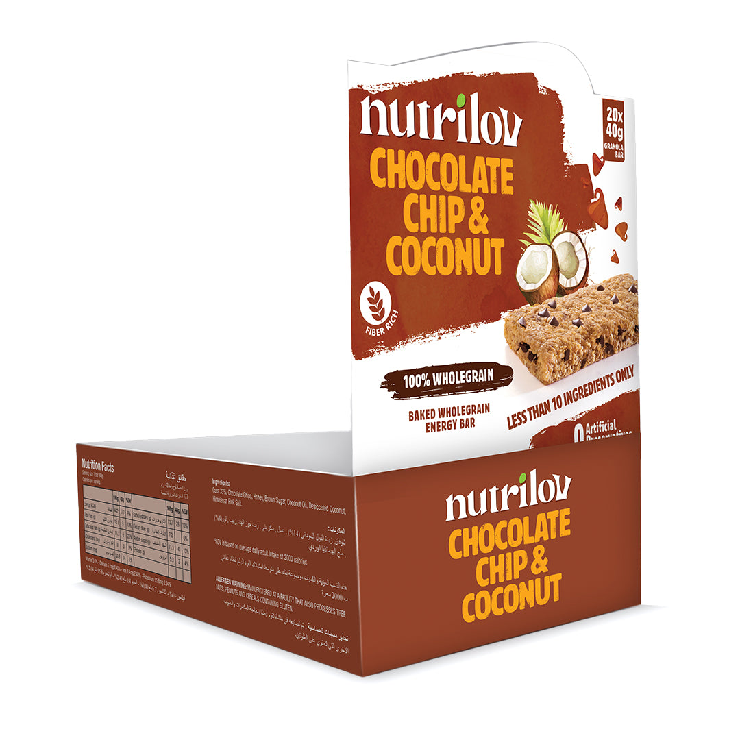 Chocolate Chip & Coconut Granola Bar (Box of 20)