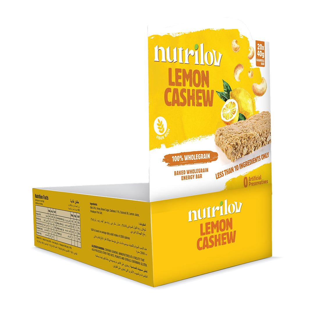 Lemon Cashew Granola Bar (Box of 20)