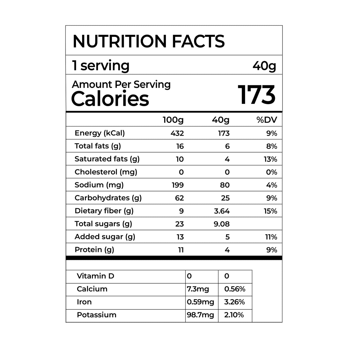 ALMOND CAPPUCINO GRANOLA BAR 40G