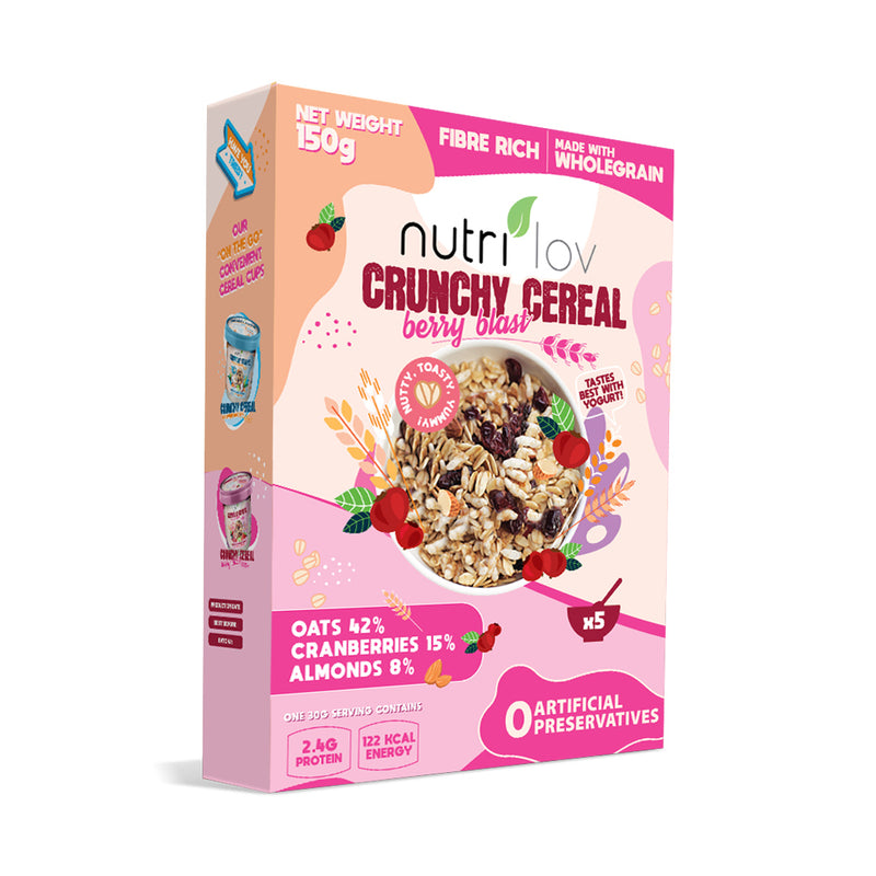 Nutrilov Crunchy Cereal Berry Blast 150g Box
