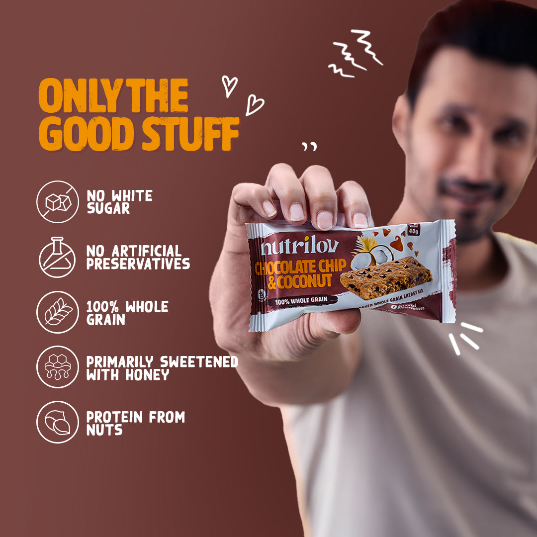 CHOCOLATE CHIP & COCONUT GRANOLA BAR 40G