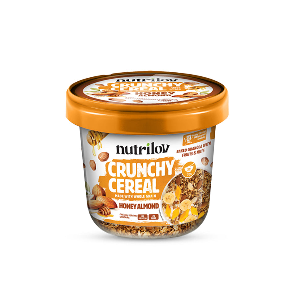 Crunchy Cereal Honey Almond Cereal 70g Cup