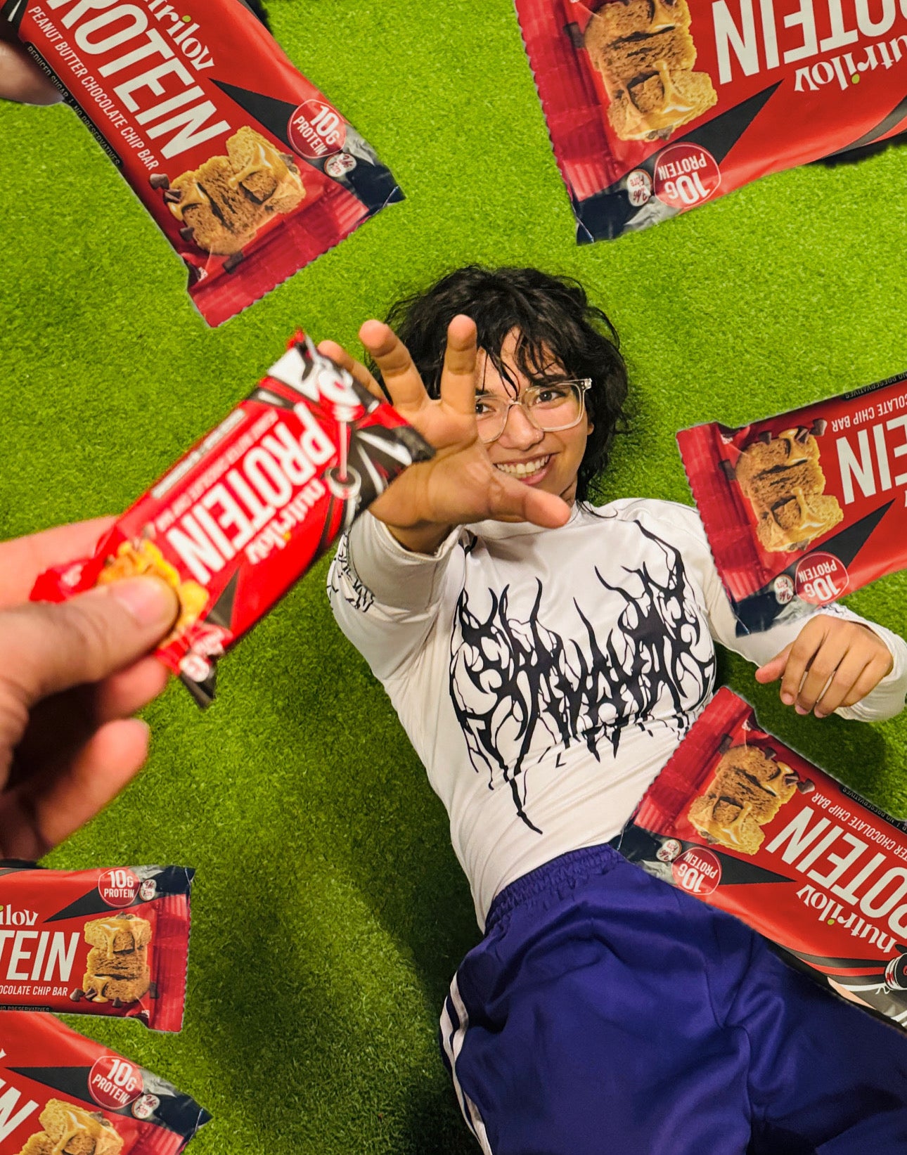 Nutrilov Protein Peanut Butter & Chocolate Chip Bar 50g X 6 Bars (10G Protein/Bar)