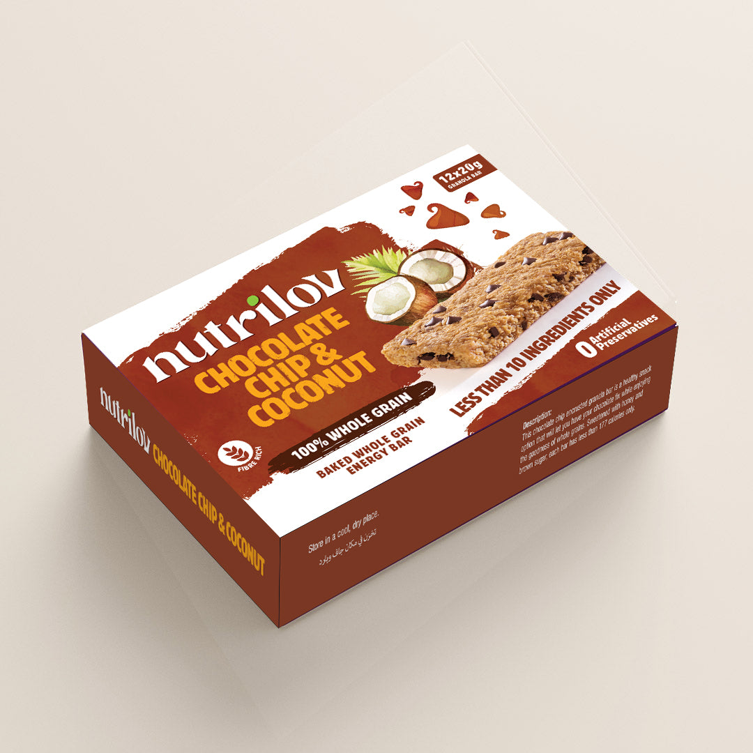 Chocolate Chip & Coconut Mini Granola Bars (Box of 12)