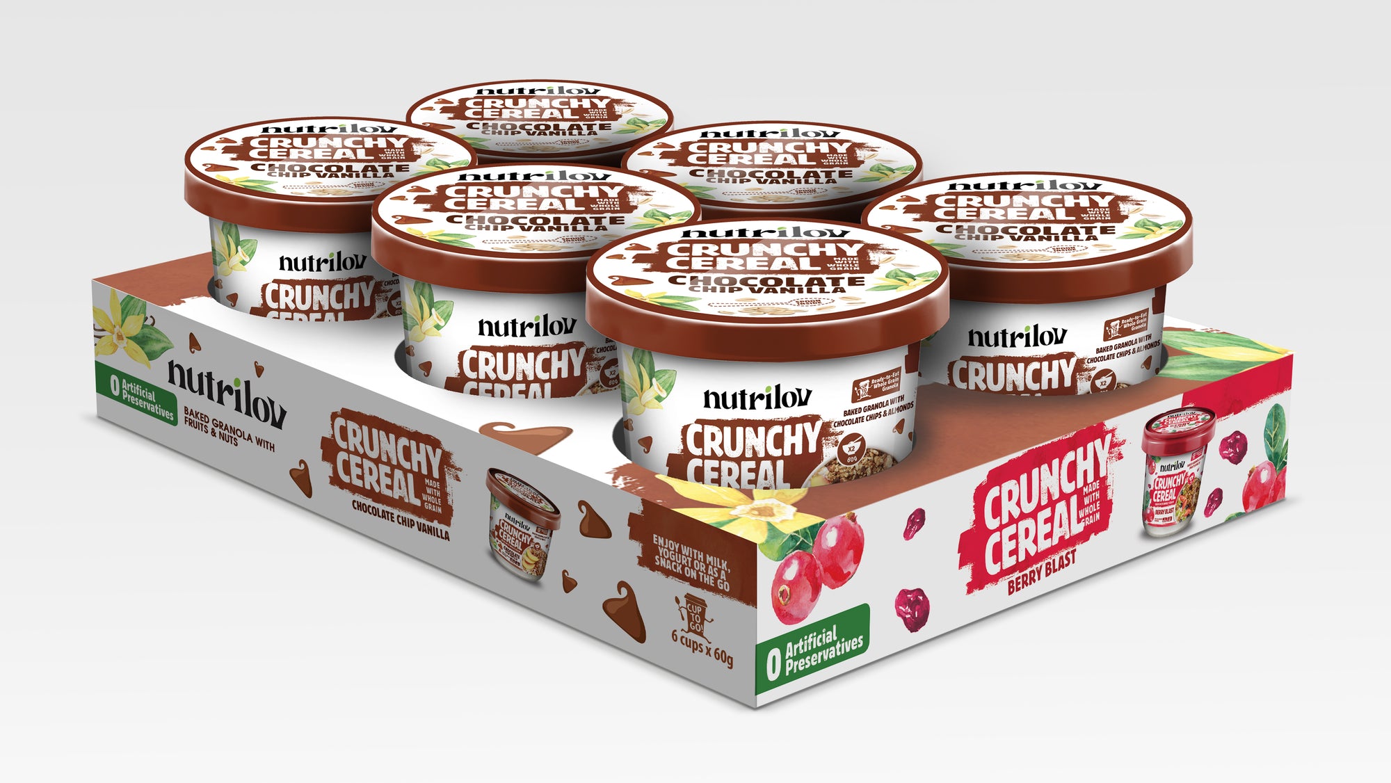 Tray of 6 Crunchy Cereal Cups