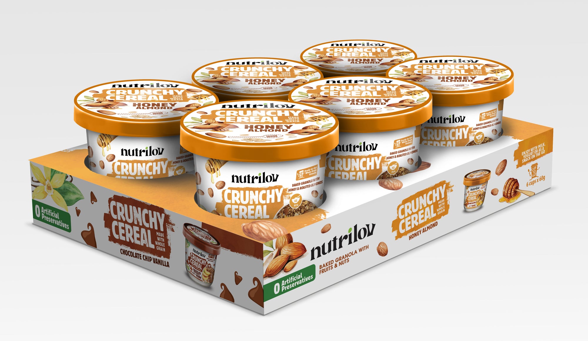 Tray of 6 Crunchy Cereal Cups