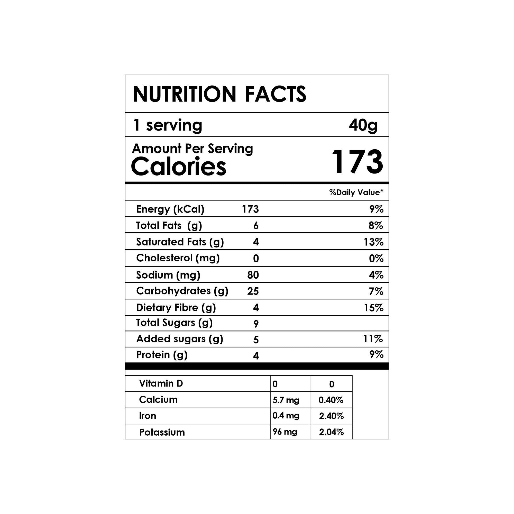 ALMOND CAPPUCINO GRANOLA BAR 40G