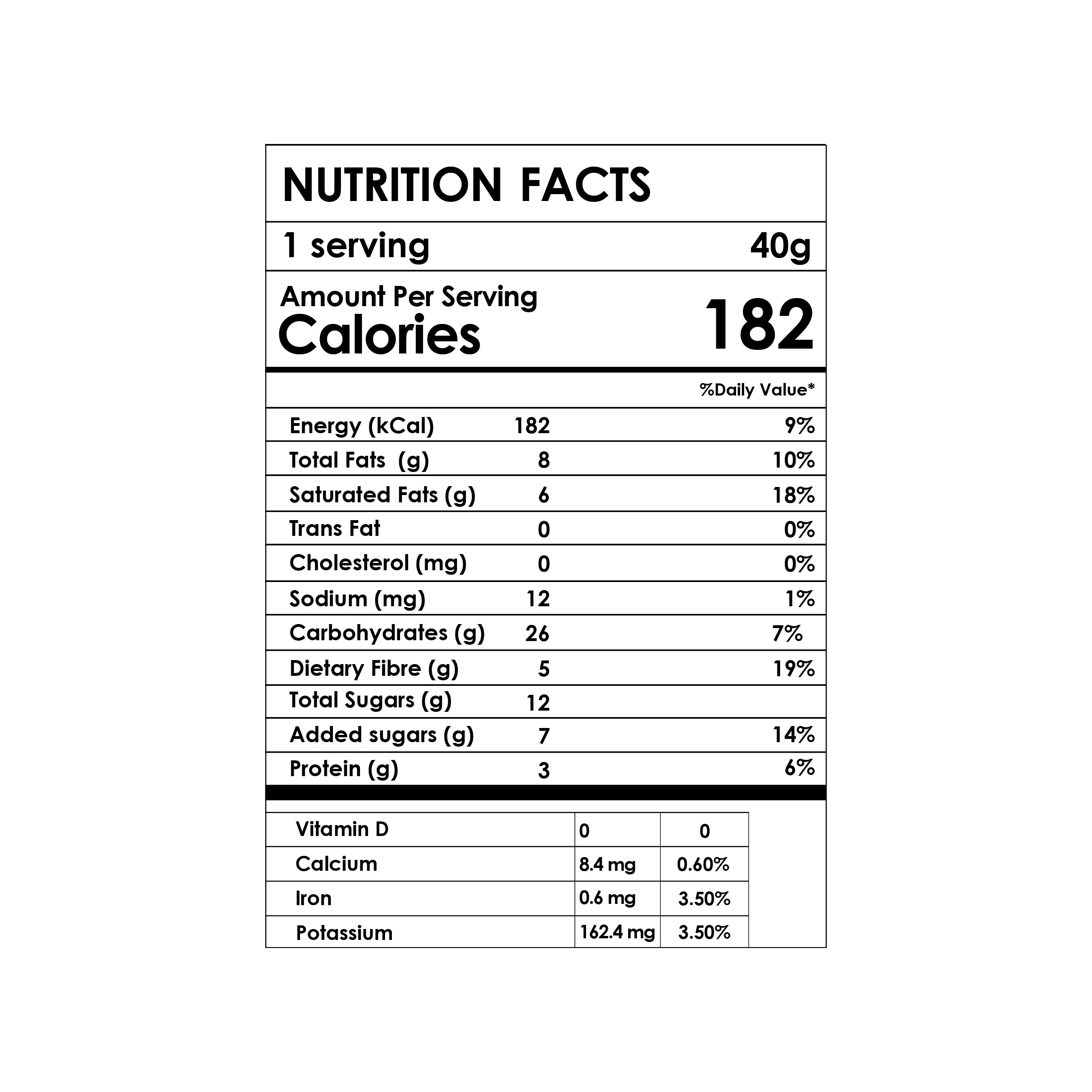 Chocolate Brownie Granola Bar 40g x 6 Bars