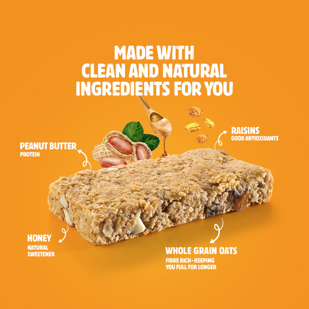 PEANUT BUTTER & RAISIN GRANOLA BAR 40G X 20 BARS