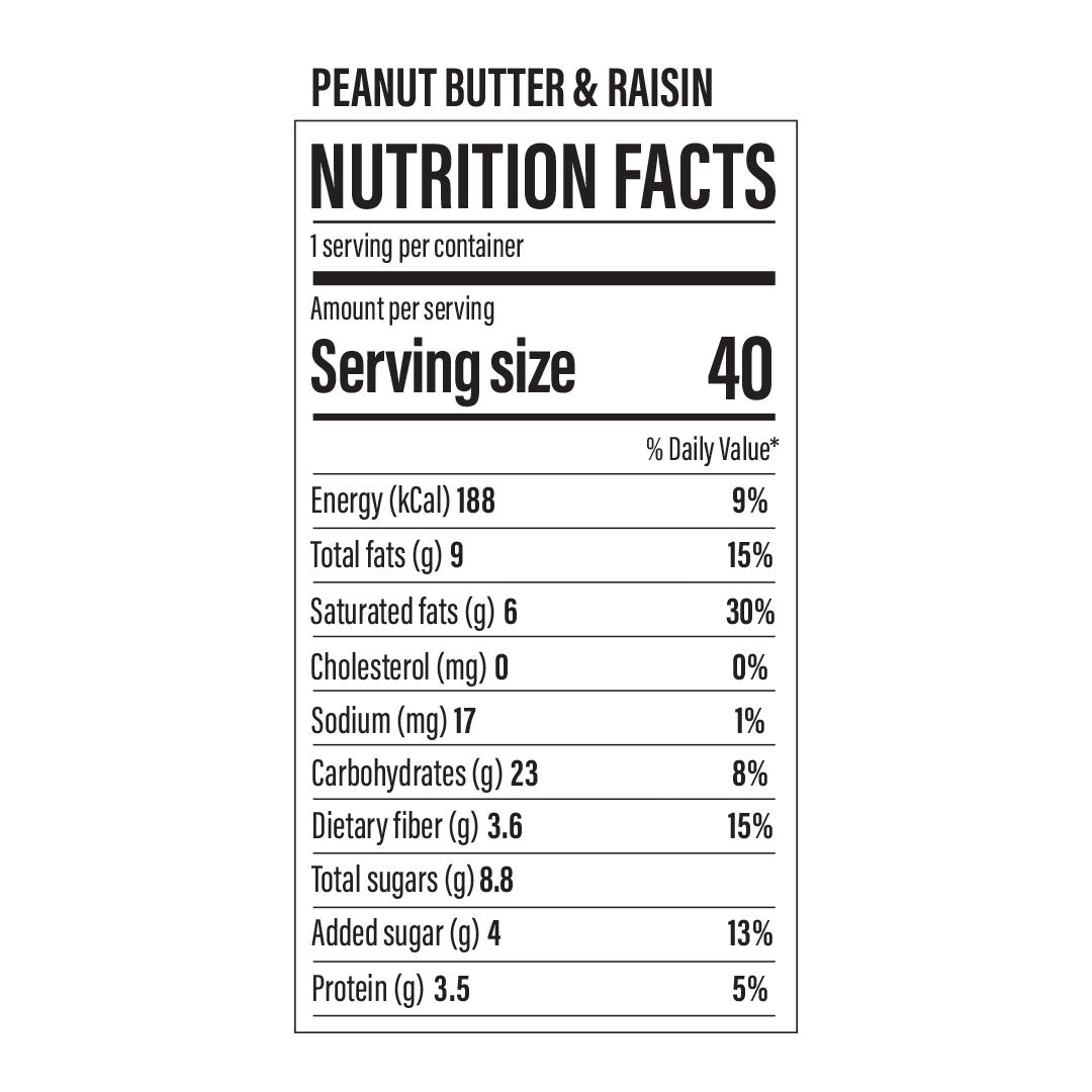 Peanut Butter & Raisin Granola Bar