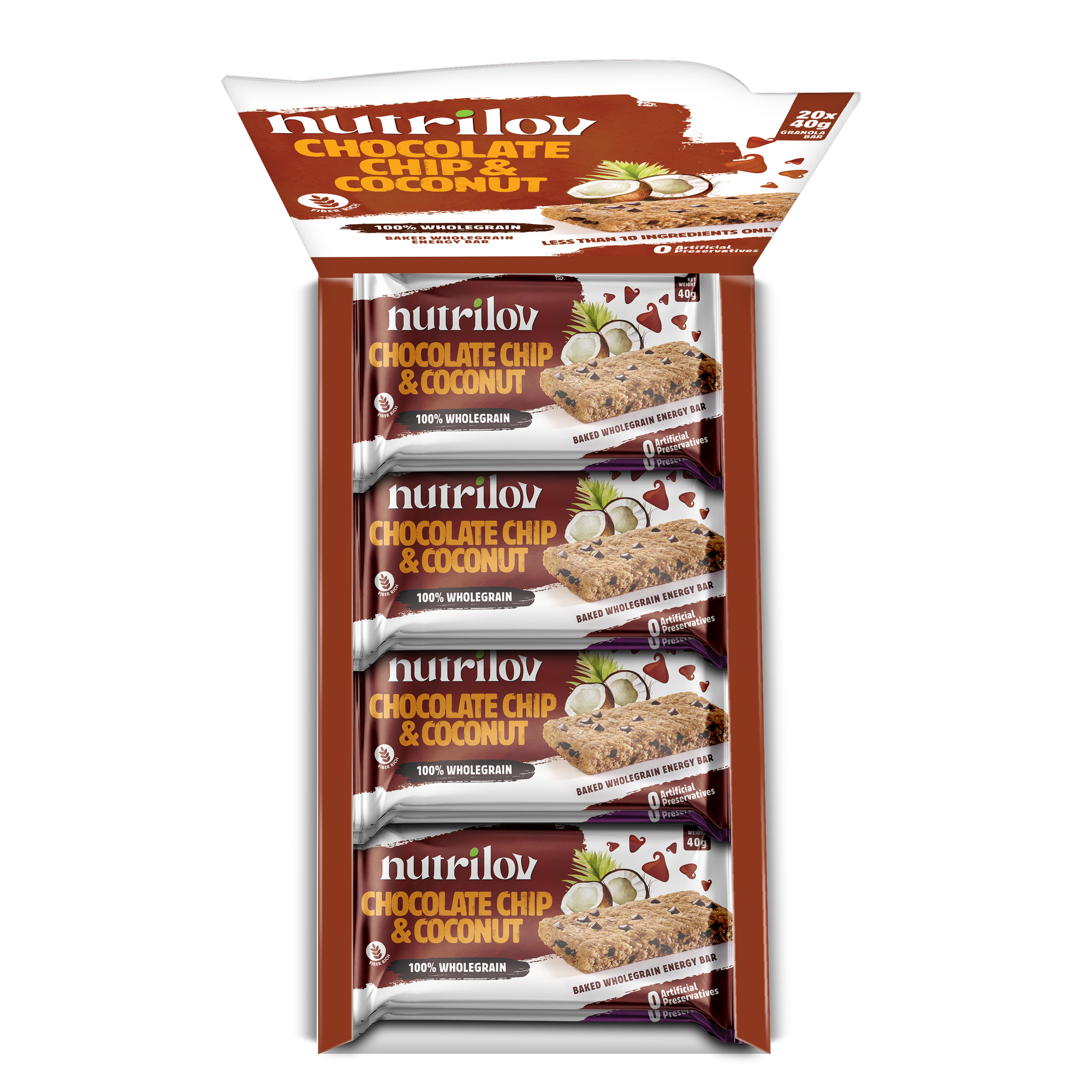 CHOCOLATE CHIP & COCONUT GRANOLA BAR 40G X 20 BARS