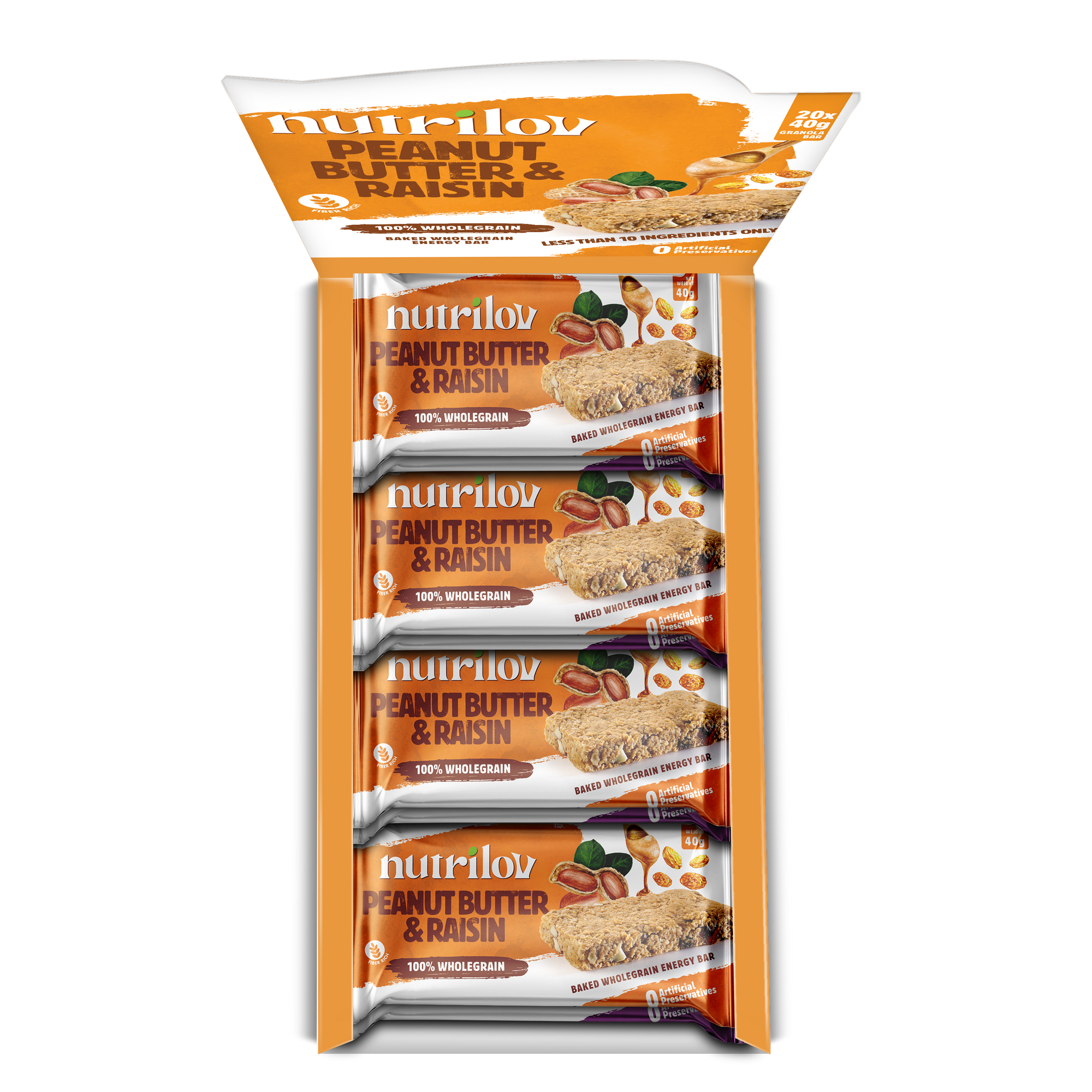 PEANUT BUTTER & RAISIN GRANOLA BAR 40G X 20 BARS